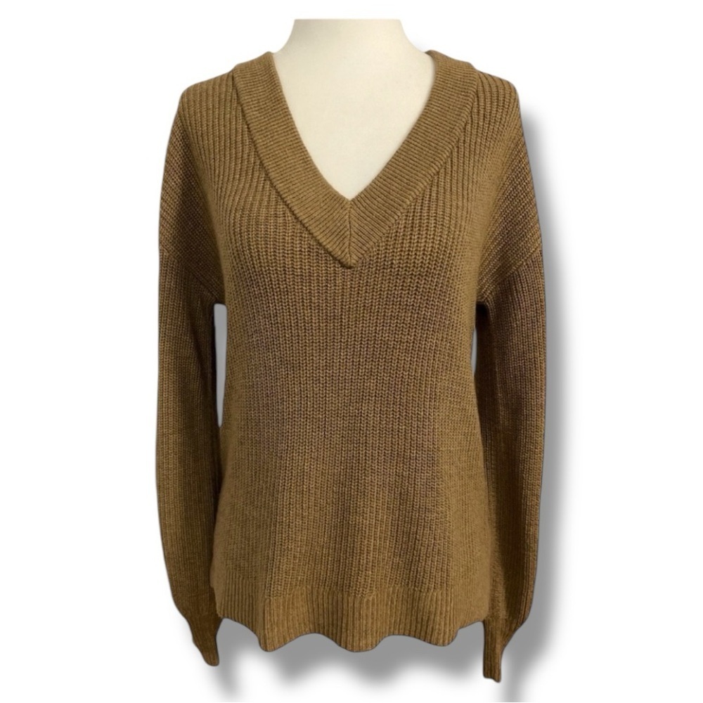 Reitmans Ribbed Knit Sweater Warm Neutral Brown Size XS